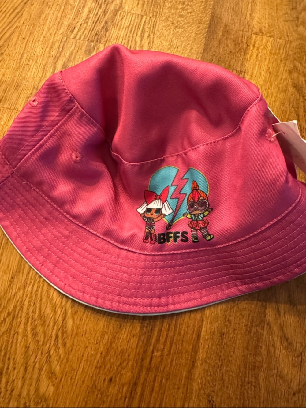 L.O.L. Surprise! Pink Kids Bucket Hat with Blue Heart Graphic